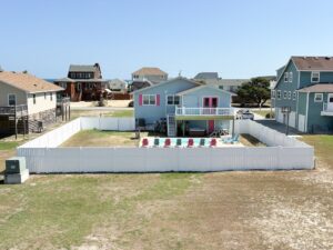 Exterior view of vacation rental in Outer Banks with private pool and hot tub