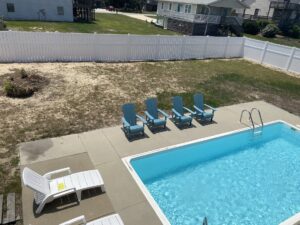 Exterior view of vacation rental in Outer Banks with private pool and hot tub