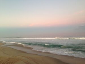 Sunrise view from beach house deck in Nags Head