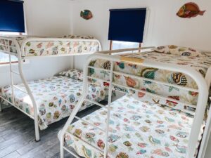 Guest bedroom in oceanfront rental home in Nags Head, North Carolina