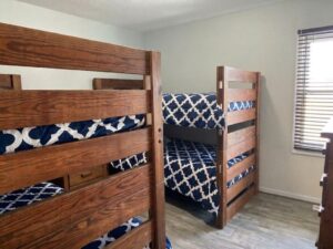 Guest bedroom in oceanfront rental home on the Outer Banks of North Carolina