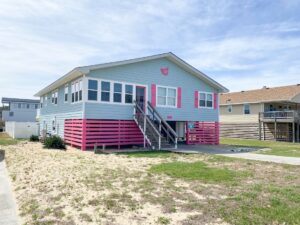 Exterior view of vacation rental in Outer Banks with private pool and hot tub