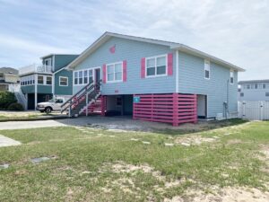 Exterior view of vacation rental in Outer Banks with private pool and hot tub
